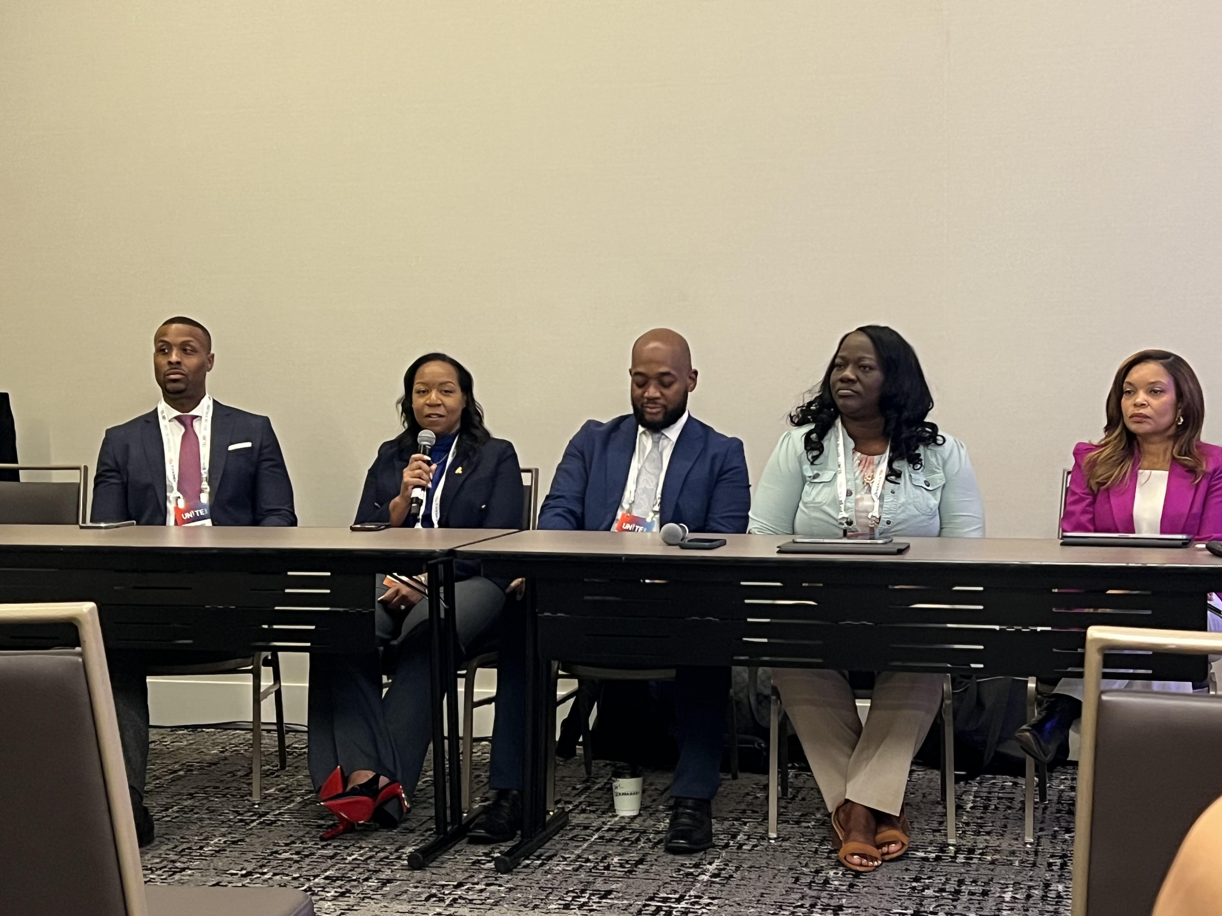 Panel setting reflecting professional recognition